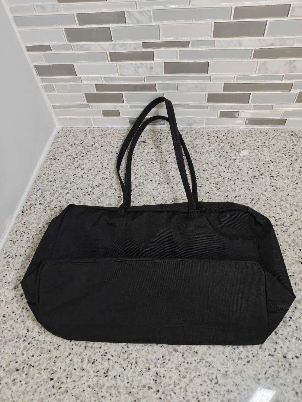 Baggu Medium Nylon Bowler Bag (black) - Picture 3 of 7